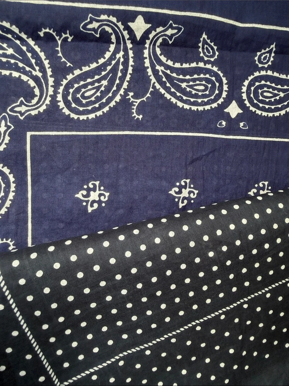OVS Men Oversized Bandana Paisley Cotton Scarf Navy Blue NWT